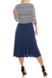 Jessica Howard Deep Navy Sparkly Lace & Jersey 2 Piece Jacket Dress