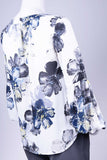 Jessica Rose Floral Boatneck Bishop Sleeved Blouse