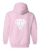 Men's/Unisex Zip-Up Hoodie Live The Diamond Life; "Diamond" Print