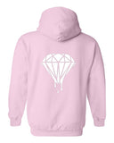 Men's/Unisex Zip-Up Hoodie Live The Diamond Life; "Diamond" Print
