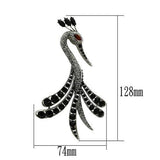 LO2393 Imitation Rhodium White Metal Brooches with