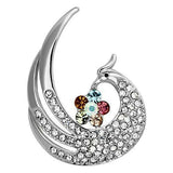 LO2773 Imitation Rhodium White Metal Brooches with