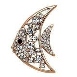 LO2787 Flash Rose Gold White Metal Brooches with