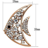 LO2787 Flash Rose Gold White Metal Brooches with
