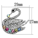 LO2788 Imitation Rhodium White Metal Brooches with