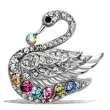 LO2788 Imitation Rhodium White Metal Brooches with