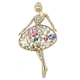 LO2818 Flash Rose Gold White Metal Brooches with