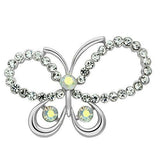 LO2864 Imitation Rhodium White Metal Brooches with