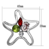 LO2912 Imitation Rhodium White Metal Brooches with