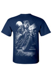 Men's T Shirt Biker Bulldog Cats Suck Canines Rule Tee