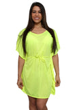 Women's Tie Waist Tunic Swimwear Cover-up Beach