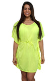 Women's Tie Waist Tunic Swimwear Cover-up Beach
