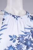 Nine West Floral Print Halter Neck A-Line Maxi Dress - shopwishi 