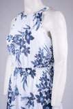 Nine West Floral Print Halter Neck A-Line Maxi Dress - shopwishi 