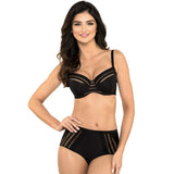 Elegant High Waist Semi Sheer Briefs Panty Gorteks