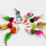 Pet toy Furry Mouse Cat Kitten Real Fur Gravel