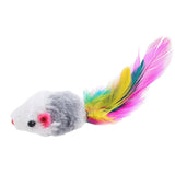 Pet toy Furry Mouse Cat Kitten Real Fur Gravel