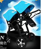 RU free shipping !Twins baby stroller black light baby stroller Multifunction double baby stroller Aluminum alloy  prams