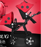 RU free shipping !Twins baby stroller black light baby stroller Multifunction double baby stroller Aluminum alloy  prams