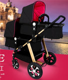 RU free shipping !Twins baby stroller black light baby stroller Multifunction double baby stroller Aluminum alloy  prams