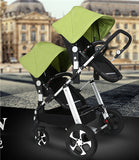 RU free shipping !Twins baby stroller black light baby stroller Multifunction double baby stroller Aluminum alloy  prams