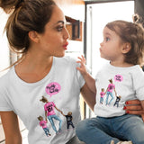 CYSINCOS Female T-shirt Famliy Matching Clothes Girl Costume Mom Daughter Summer 2019 New Print Short-sleeve Kids Boys Tops