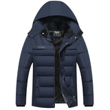 Hooded Winter Coat Men Thick Warm Mens Winter Jacket Father's Gift Parka