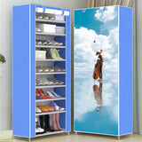 8 Layer 10 Layer Combination Shoe Cabinet Simple Cloth Fabric Storage Shoes Rack Folding Dust-proof Shoe Shelf DIY Furniture
