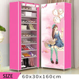 8 Layer 10 Layer Combination Shoe Cabinet Simple Cloth Fabric Storage Shoes Rack Folding Dust-proof Shoe Shelf DIY Furniture