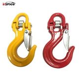 Forged Steel Grade 80 Half-Link Safety Latch Clevis Winch Cable Hook Swivel Winch Hook For Jeep Wrangler Truck Off-Road Recovery