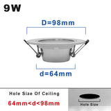 220V LED Downlight Round Recessed 5W 9W 12W 15W 18W White/Warm white LED Spot Lighting Led Bulb For Bedroom Kitchen Diningroom