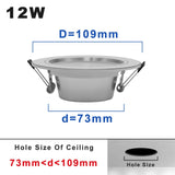 220V LED Downlight Round Recessed 5W 9W 12W 15W 18W White/Warm white LED Spot Lighting Led Bulb For Bedroom Kitchen Diningroom