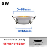 220V LED Downlight Round Recessed 5W 9W 12W 15W 18W White/Warm white LED Spot Lighting Led Bulb For Bedroom Kitchen Diningroom