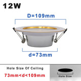 220V LED Downlight Round Recessed 5W 9W 12W 15W 18W White/Warm white LED Spot Lighting Led Bulb For Bedroom Kitchen Diningroom