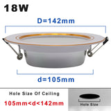 220V LED Downlight Round Recessed 5W 9W 12W 15W 18W White/Warm white LED Spot Lighting Led Bulb For Bedroom Kitchen Diningroom