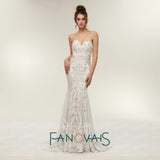 Vintage Lace Mermaid Wedding Dress Turkey Vestido de Novia Sequin Lace Sheer Bridal Gowns Robe mariee 2019 gelinlik casamento