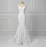 Vintage Lace Mermaid Wedding Dress Turkey Vestido de Novia Sequin Lace Sheer Bridal Gowns Robe mariee 2019 gelinlik casamento