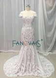 Vintage Lace Mermaid Wedding Dress Turkey Vestido de Novia Sequin Lace Sheer Bridal Gowns Robe mariee 2019 gelinlik casamento