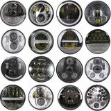 New style Chrome 5.75 Inch LED Headlight 5 3/4" led DRL 50W motorbike headlights for  Sportster 883 XL883 FXCW