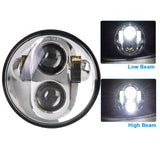 New style Chrome 5.75 Inch LED Headlight 5 3/4" led DRL 50W motorbike headlights for  Sportster 883 XL883 FXCW