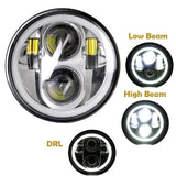 New style Chrome 5.75 Inch LED Headlight 5 3/4" led DRL 50W motorbike headlights for  Sportster 883 XL883 FXCW