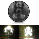 New style Chrome 5.75 Inch LED Headlight 5 3/4" led DRL 50W motorbike headlights for  Sportster 883 XL883 FXCW