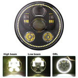 New style Chrome 5.75 Inch LED Headlight 5 3/4" led DRL 50W motorbike headlights for  Sportster 883 XL883 FXCW