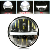 New style Chrome 5.75 Inch LED Headlight 5 3/4" led DRL 50W motorbike headlights for  Sportster 883 XL883 FXCW
