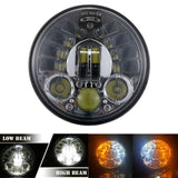 New style Chrome 5.75 Inch LED Headlight 5 3/4" led DRL 50W motorbike headlights for  Sportster 883 XL883 FXCW