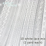 (5 yards/roll) white Lace fabric Webbing Decoration Lovely gift packing polyester Material - shopwishi 