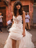 LORIE Princess Wedding Dress Sweetheart Appliqued with Flowers