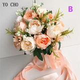 YO CHO Bride's Artificial Silk Wedding Bouquet