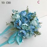 YO CHO Bride's Artificial Silk Wedding Bouquet