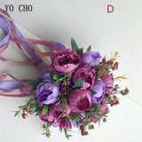 YO CHO Bride's Artificial Silk Wedding Bouquet